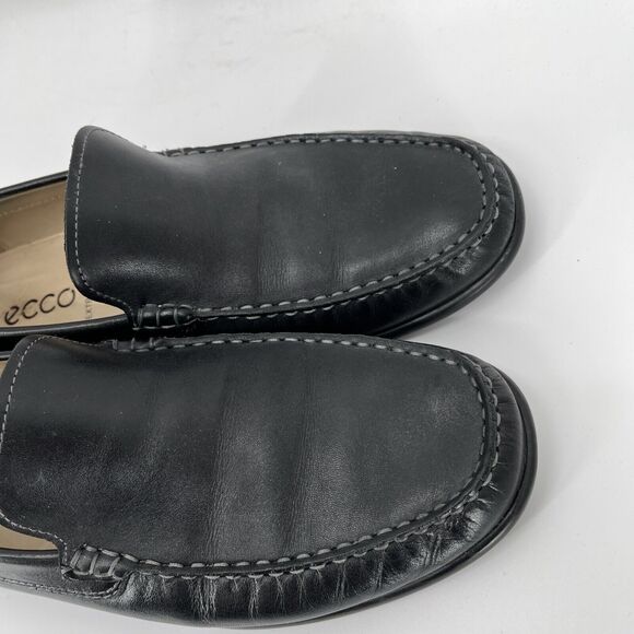 ECCO Shoes Mens‎ 9 Extra Width Black Dallas Moc Leather Slip On main image 9